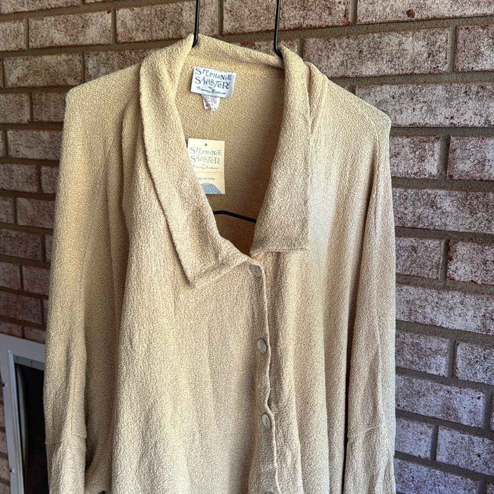 NWT Vintage Stephanie Schuster Oversized Button Front Jacket USA Made